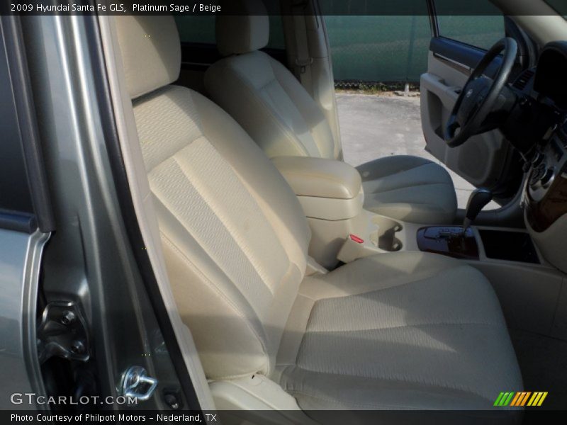 Platinum Sage / Beige 2009 Hyundai Santa Fe GLS