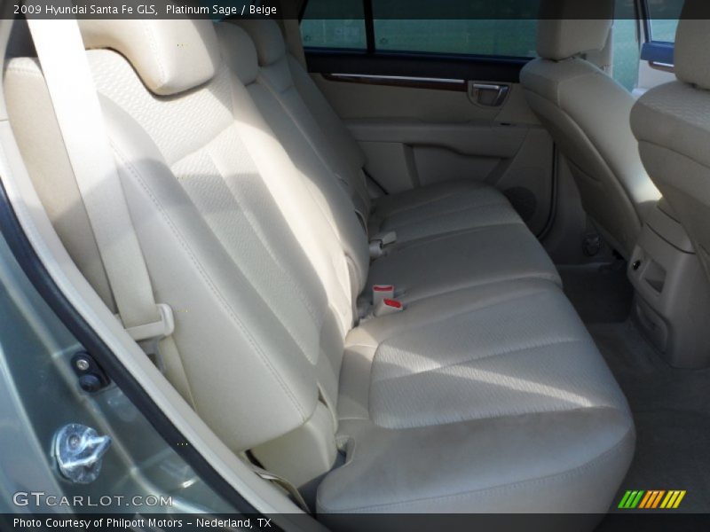 Platinum Sage / Beige 2009 Hyundai Santa Fe GLS