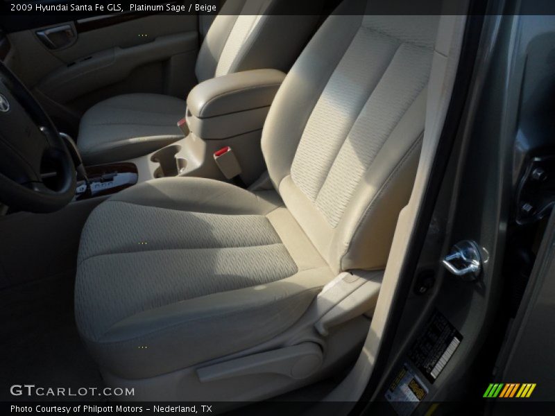 Platinum Sage / Beige 2009 Hyundai Santa Fe GLS