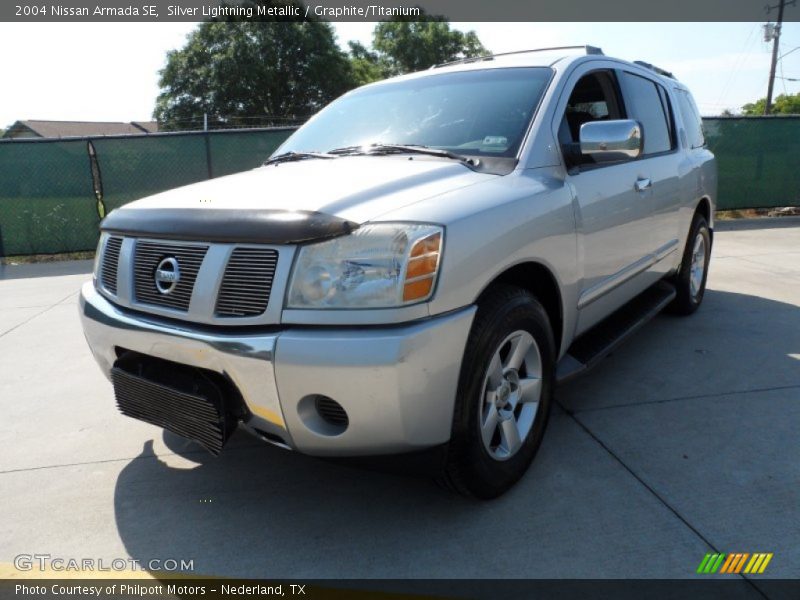 Silver Lightning Metallic / Graphite/Titanium 2004 Nissan Armada SE