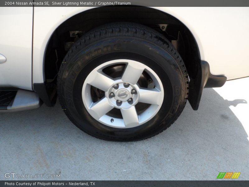Silver Lightning Metallic / Graphite/Titanium 2004 Nissan Armada SE
