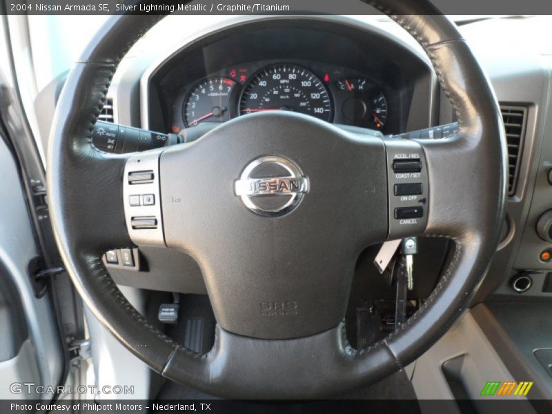 Silver Lightning Metallic / Graphite/Titanium 2004 Nissan Armada SE