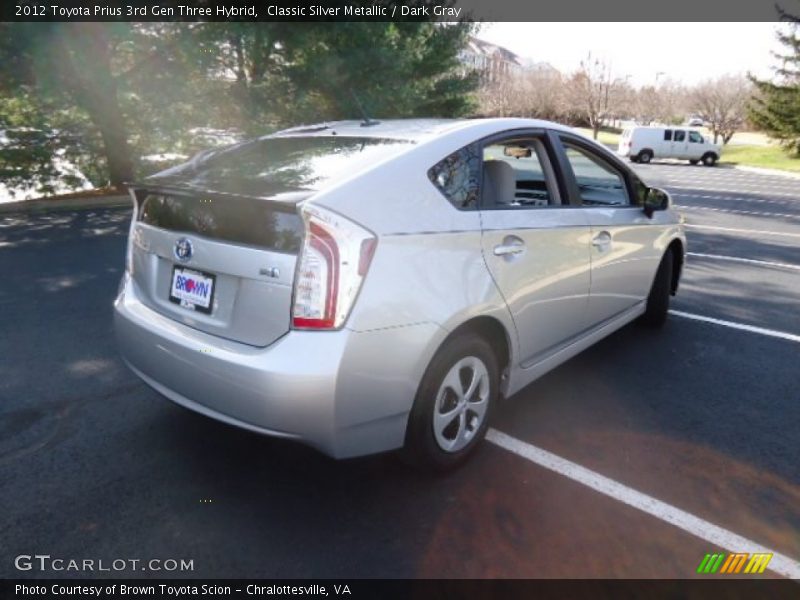 Classic Silver Metallic / Dark Gray 2012 Toyota Prius 3rd Gen Three Hybrid