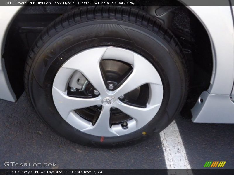 Classic Silver Metallic / Dark Gray 2012 Toyota Prius 3rd Gen Three Hybrid