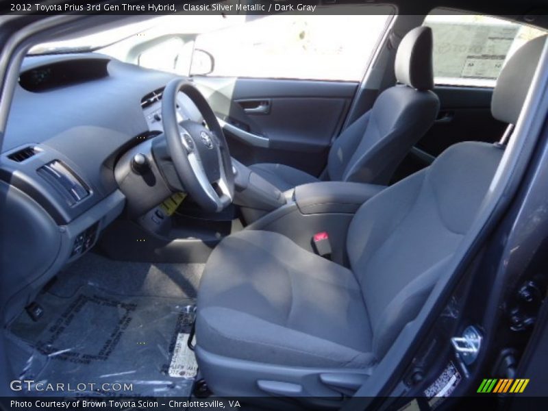 Classic Silver Metallic / Dark Gray 2012 Toyota Prius 3rd Gen Three Hybrid