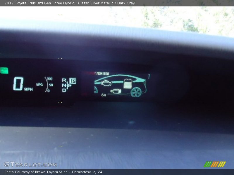 Classic Silver Metallic / Dark Gray 2012 Toyota Prius 3rd Gen Three Hybrid