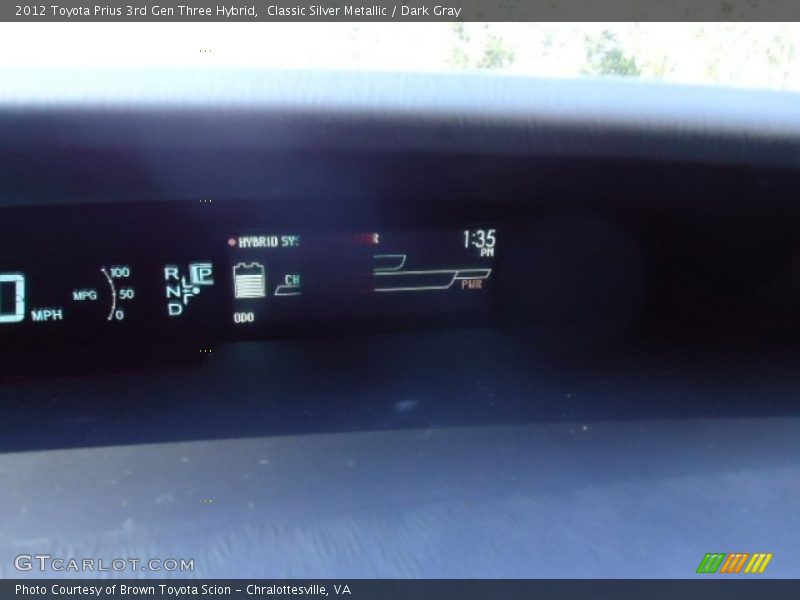 Classic Silver Metallic / Dark Gray 2012 Toyota Prius 3rd Gen Three Hybrid