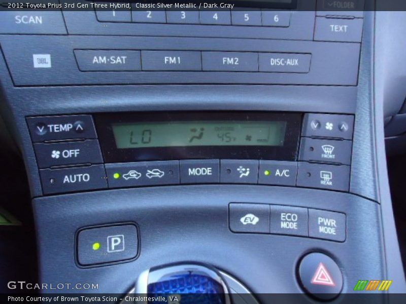 Classic Silver Metallic / Dark Gray 2012 Toyota Prius 3rd Gen Three Hybrid