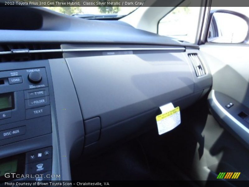 Classic Silver Metallic / Dark Gray 2012 Toyota Prius 3rd Gen Three Hybrid