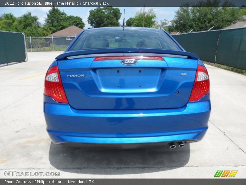 Blue Flame Metallic / Charcoal Black 2012 Ford Fusion SE