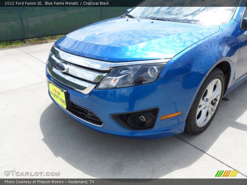 Blue Flame Metallic / Charcoal Black 2012 Ford Fusion SE