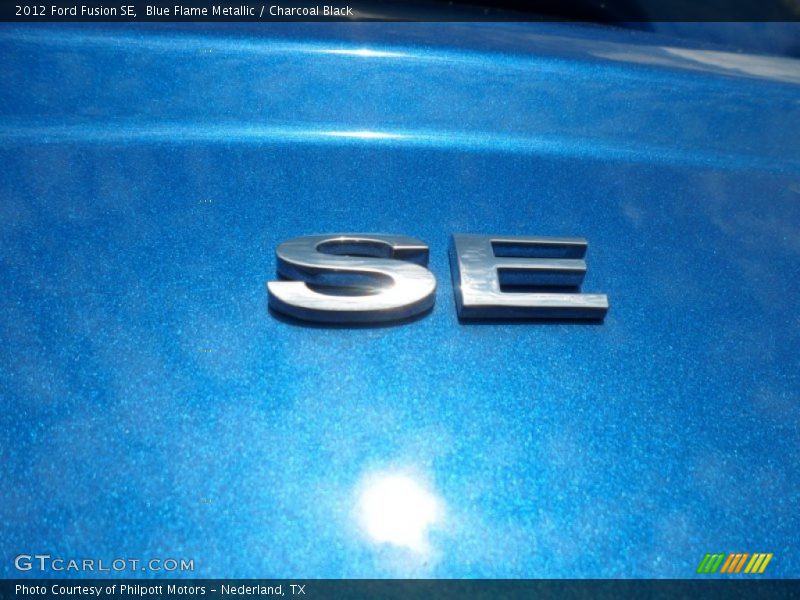 Blue Flame Metallic / Charcoal Black 2012 Ford Fusion SE