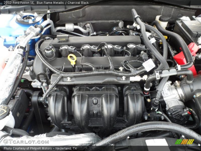 Blue Flame Metallic / Charcoal Black 2012 Ford Fusion SE