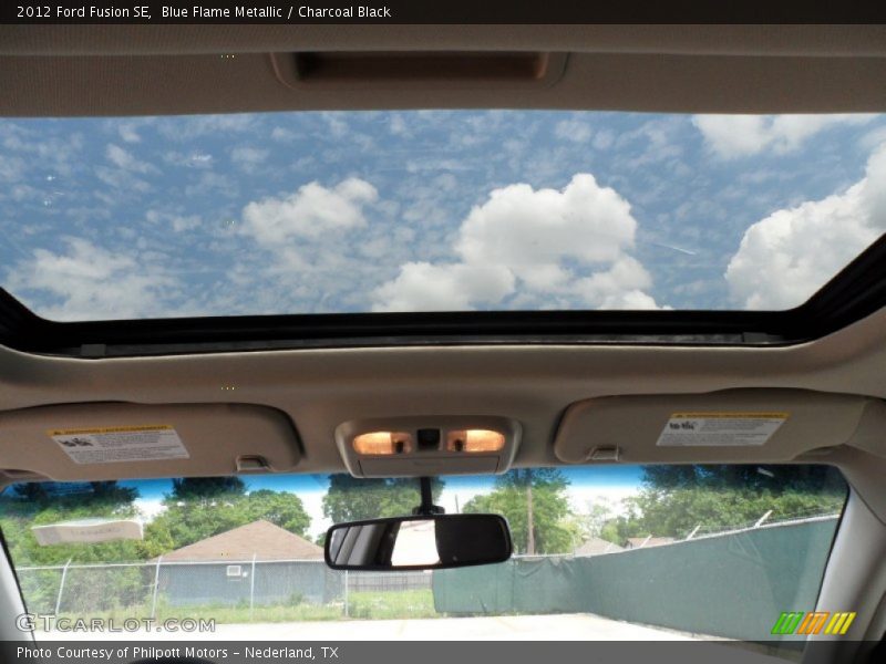 Blue Flame Metallic / Charcoal Black 2012 Ford Fusion SE