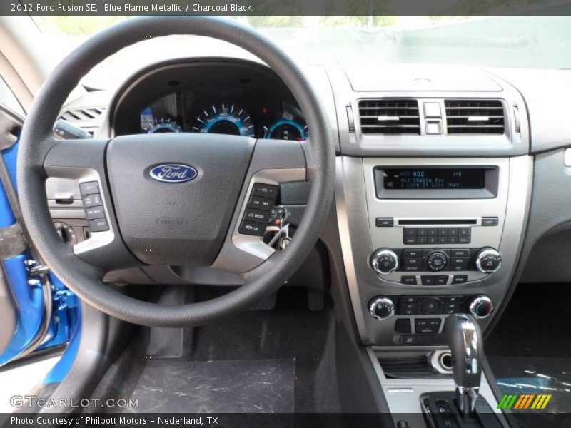 Blue Flame Metallic / Charcoal Black 2012 Ford Fusion SE