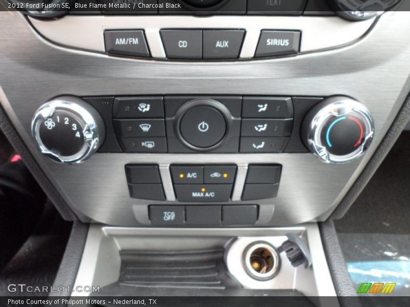 Blue Flame Metallic / Charcoal Black 2012 Ford Fusion SE