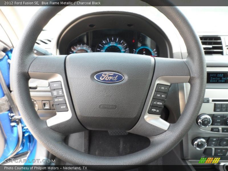 Blue Flame Metallic / Charcoal Black 2012 Ford Fusion SE