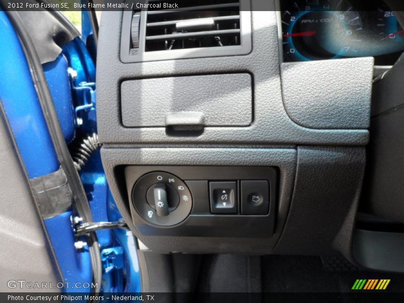 Blue Flame Metallic / Charcoal Black 2012 Ford Fusion SE
