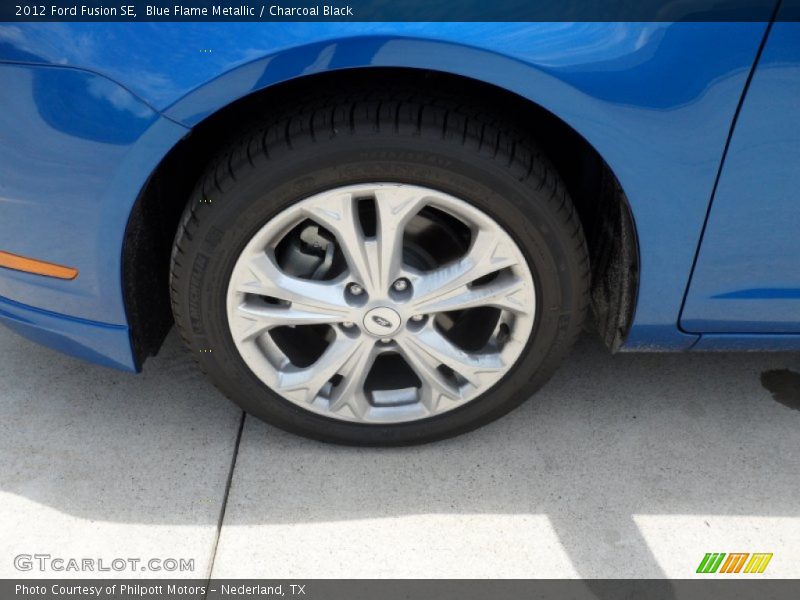 Blue Flame Metallic / Charcoal Black 2012 Ford Fusion SE