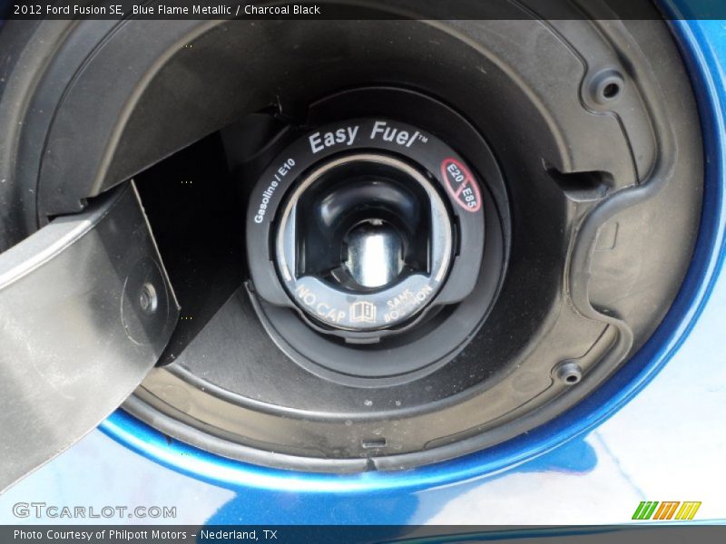 Blue Flame Metallic / Charcoal Black 2012 Ford Fusion SE