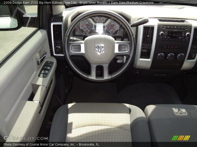 Bright Silver Metallic / Dark Slate/Medium Graystone 2009 Dodge Ram 1500 Big Horn Edition Crew Cab