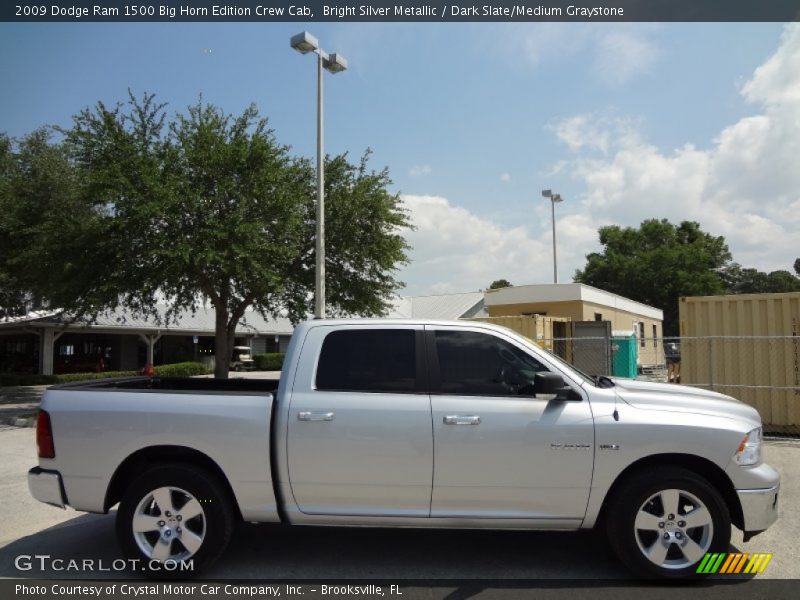 Bright Silver Metallic / Dark Slate/Medium Graystone 2009 Dodge Ram 1500 Big Horn Edition Crew Cab