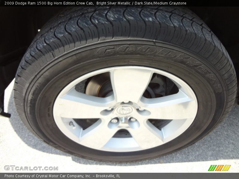 Bright Silver Metallic / Dark Slate/Medium Graystone 2009 Dodge Ram 1500 Big Horn Edition Crew Cab