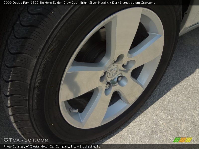 Bright Silver Metallic / Dark Slate/Medium Graystone 2009 Dodge Ram 1500 Big Horn Edition Crew Cab