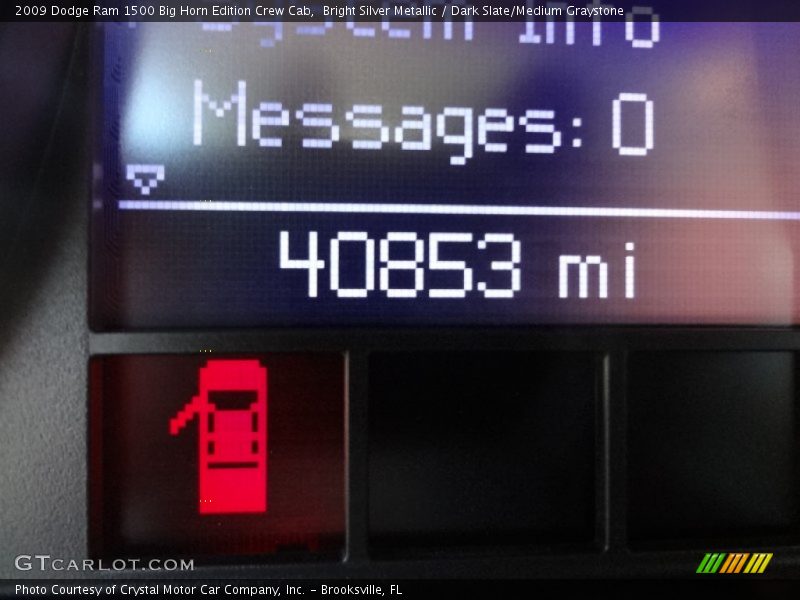 Bright Silver Metallic / Dark Slate/Medium Graystone 2009 Dodge Ram 1500 Big Horn Edition Crew Cab