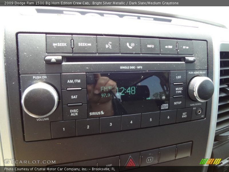 Bright Silver Metallic / Dark Slate/Medium Graystone 2009 Dodge Ram 1500 Big Horn Edition Crew Cab