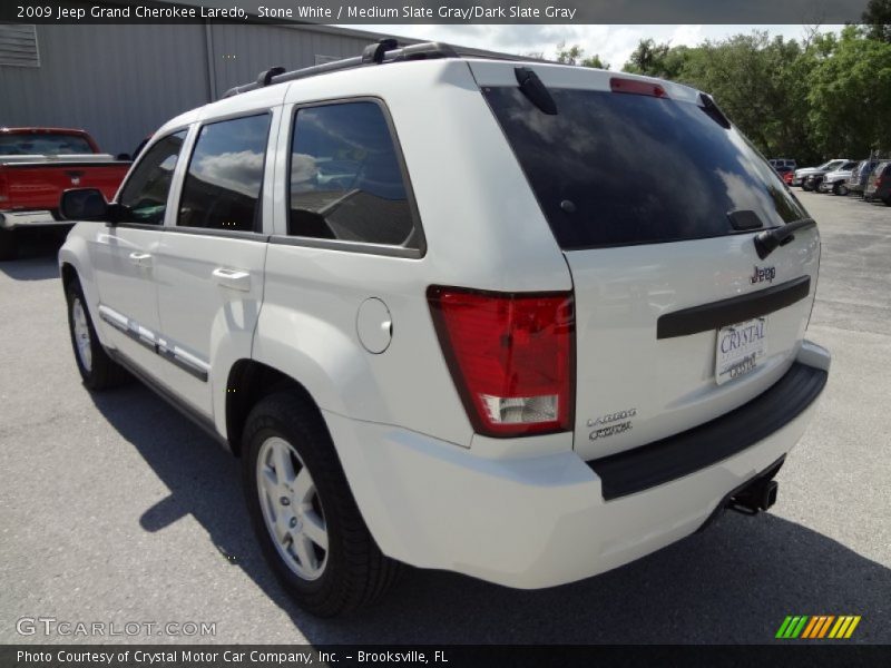 Stone White / Medium Slate Gray/Dark Slate Gray 2009 Jeep Grand Cherokee Laredo