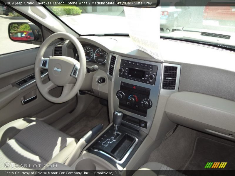 Stone White / Medium Slate Gray/Dark Slate Gray 2009 Jeep Grand Cherokee Laredo