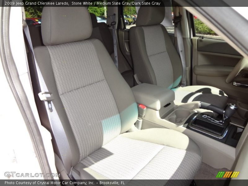Stone White / Medium Slate Gray/Dark Slate Gray 2009 Jeep Grand Cherokee Laredo