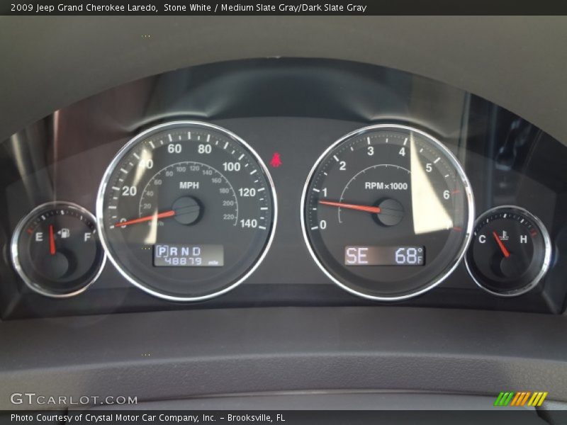 Stone White / Medium Slate Gray/Dark Slate Gray 2009 Jeep Grand Cherokee Laredo