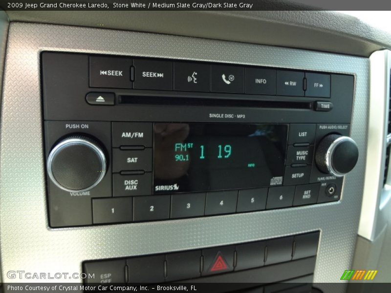 Stone White / Medium Slate Gray/Dark Slate Gray 2009 Jeep Grand Cherokee Laredo