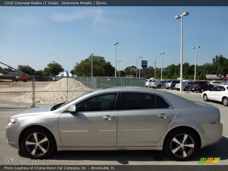 Silverstone Metallic / Ebony 2008 Chevrolet Malibu LT Sedan