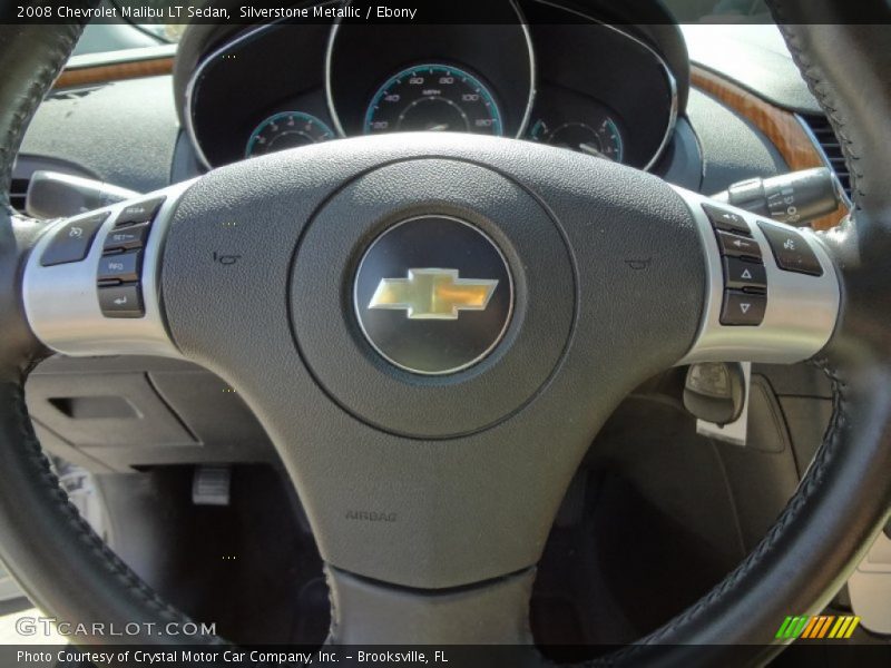 Silverstone Metallic / Ebony 2008 Chevrolet Malibu LT Sedan