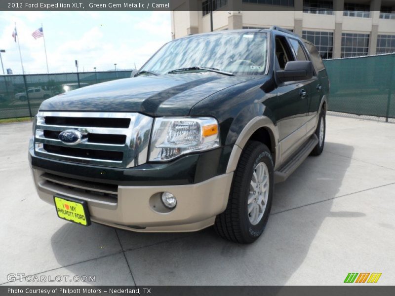 Green Gem Metallic / Camel 2012 Ford Expedition XLT