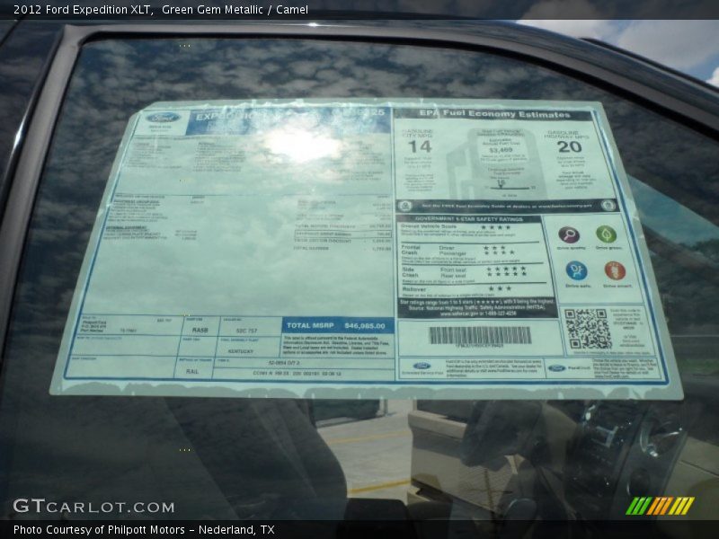  2012 Expedition XLT Window Sticker