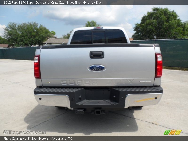 Ingot Silver Metallic / Black 2012 Ford F250 Super Duty Lariat Crew Cab