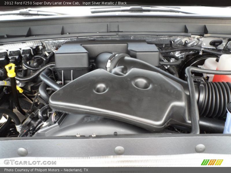 Ingot Silver Metallic / Black 2012 Ford F250 Super Duty Lariat Crew Cab