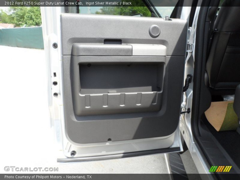 Ingot Silver Metallic / Black 2012 Ford F250 Super Duty Lariat Crew Cab