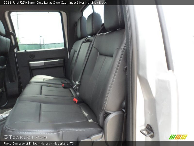 Ingot Silver Metallic / Black 2012 Ford F250 Super Duty Lariat Crew Cab