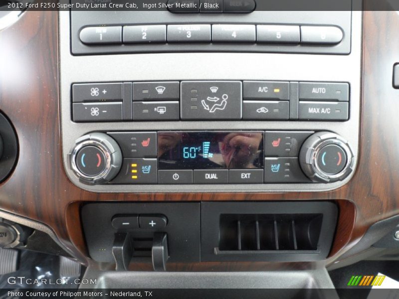 Ingot Silver Metallic / Black 2012 Ford F250 Super Duty Lariat Crew Cab