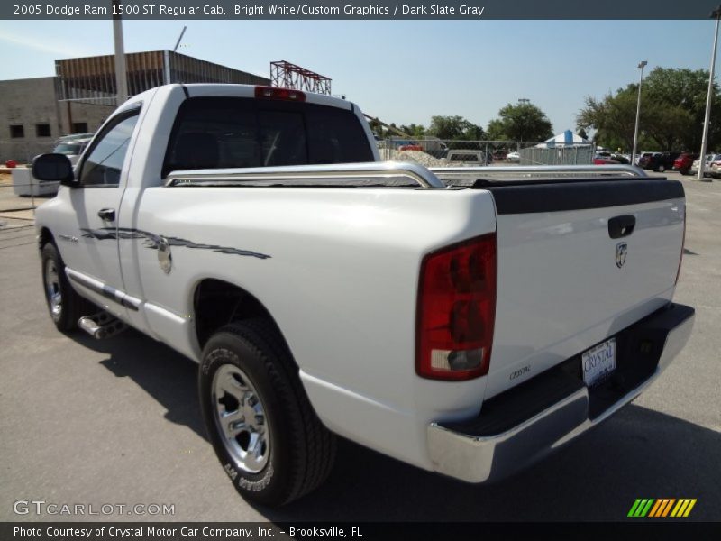 Bright White/Custom Graphics / Dark Slate Gray 2005 Dodge Ram 1500 ST Regular Cab