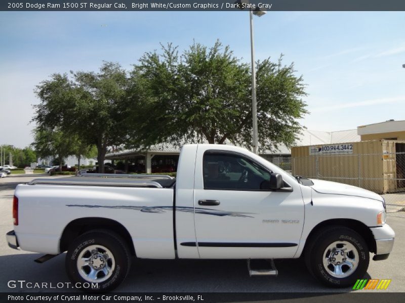 Bright White/Custom Graphics / Dark Slate Gray 2005 Dodge Ram 1500 ST Regular Cab