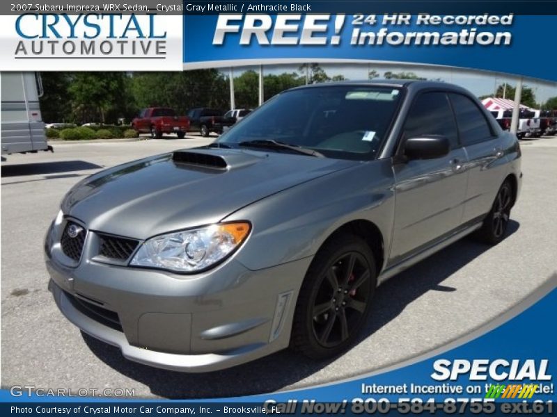 Crystal Gray Metallic / Anthracite Black 2007 Subaru Impreza WRX Sedan