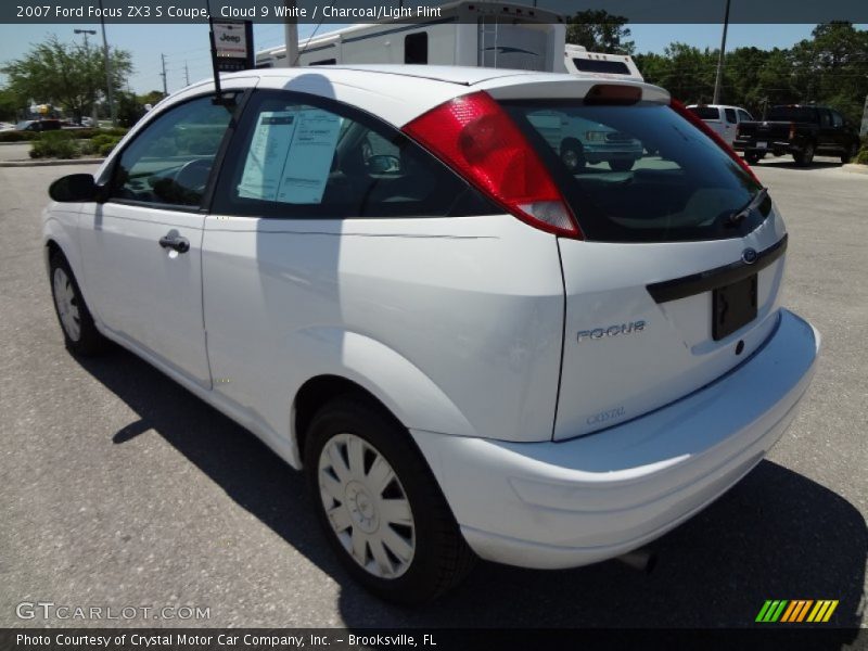 Cloud 9 White / Charcoal/Light Flint 2007 Ford Focus ZX3 S Coupe