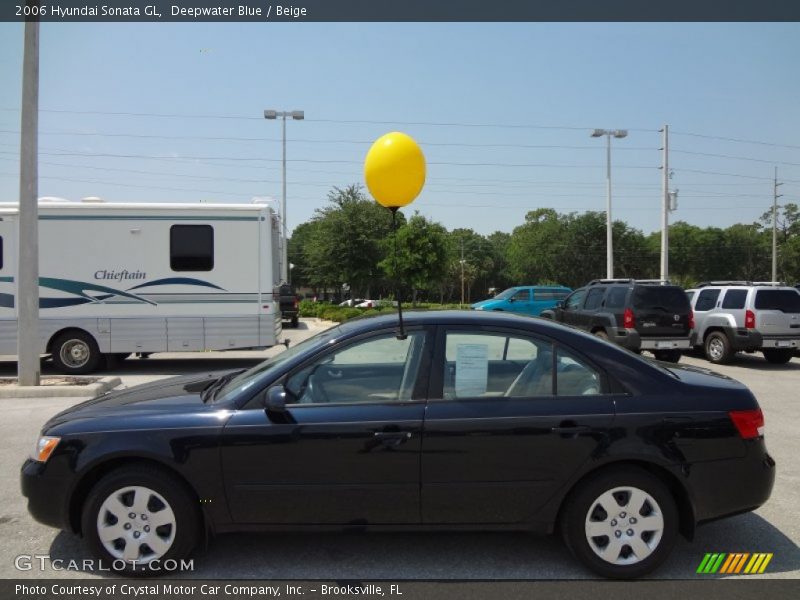 Deepwater Blue / Beige 2006 Hyundai Sonata GL