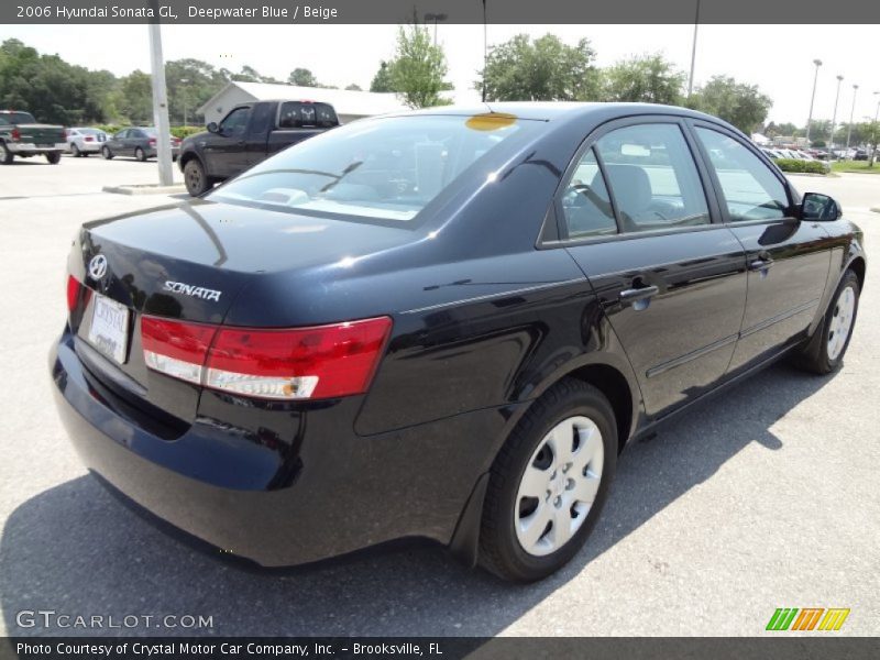 Deepwater Blue / Beige 2006 Hyundai Sonata GL